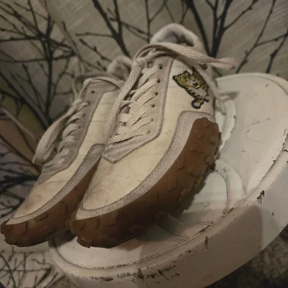 Kenzo Paris "Tiger" Move Sneakers / Size 39 / Pale Gray and Yellow - Picture 2 of 8